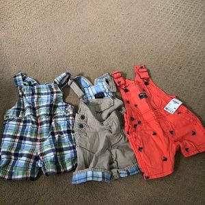3 pairs of overalls 9 months
